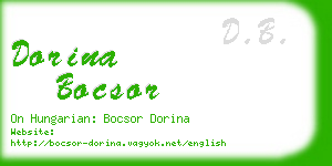 dorina bocsor business card